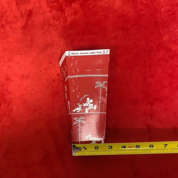 Tokyo Disneyland Limited Edition Souvenir Popcorn Cardboard Box Red White Japan - Picture 12 of 13